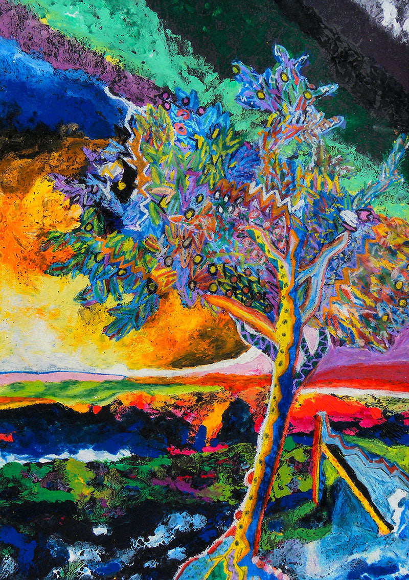 Rainbow Tree A2 Canvas Print