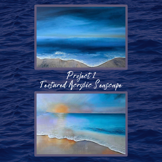 2-Week Acrylic Workshop - Project 1 Textured Seascape - 17th & 24th September