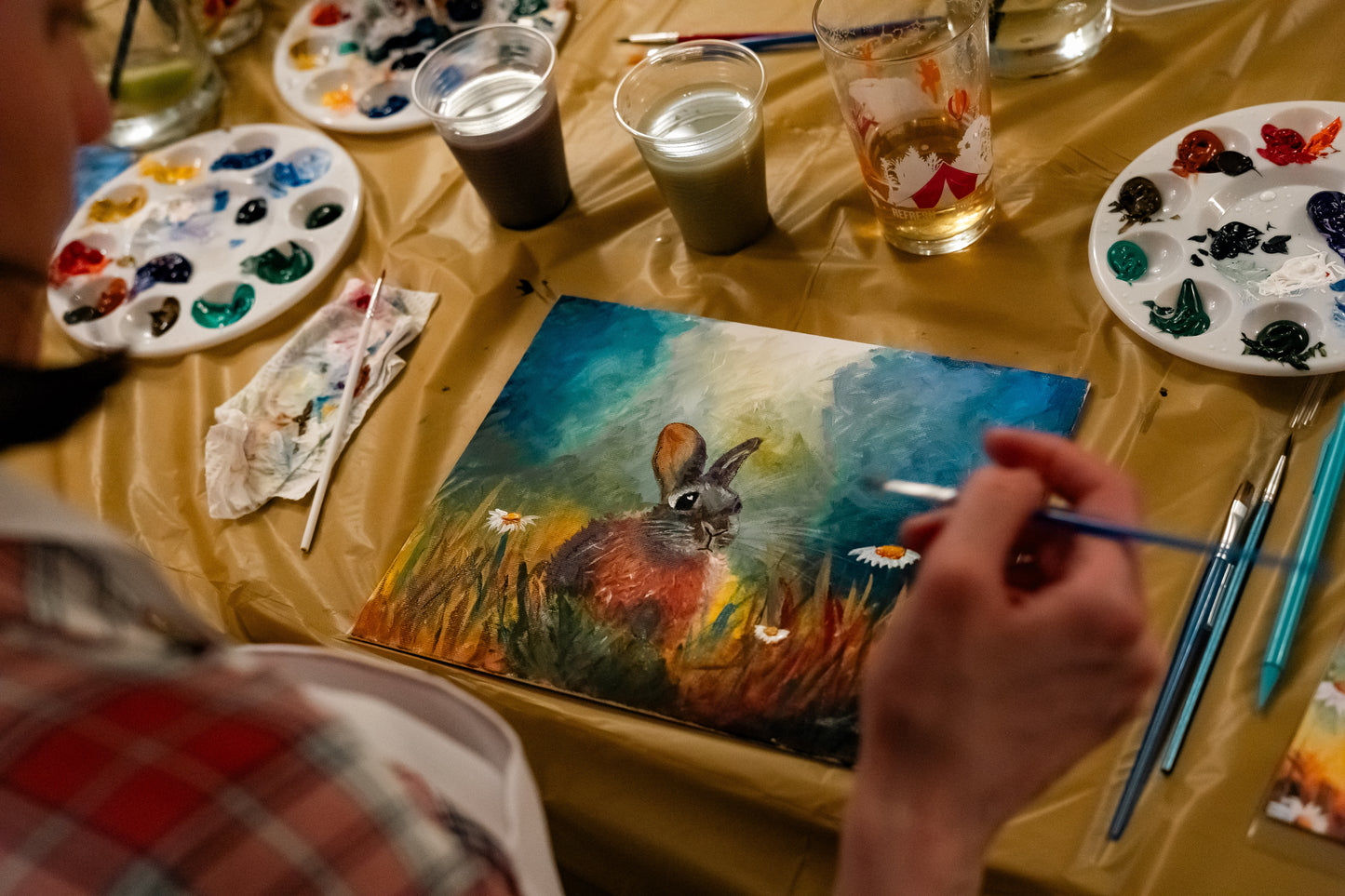 Daisy Rabbit Sip and Paint Party - Tuesday 15th September 2026 7pm - Nether Edge Festival
