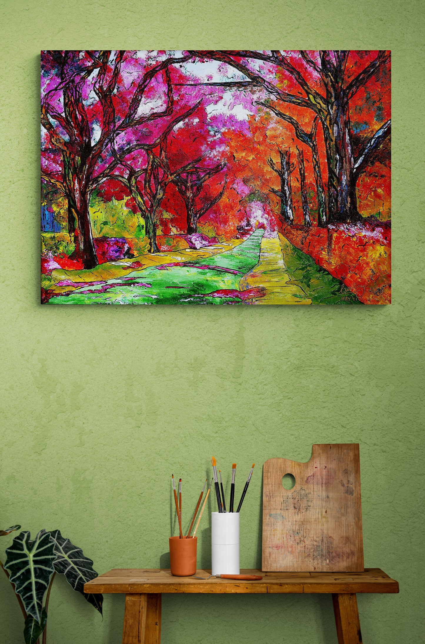 Pink Canopy A1 Canvas Print