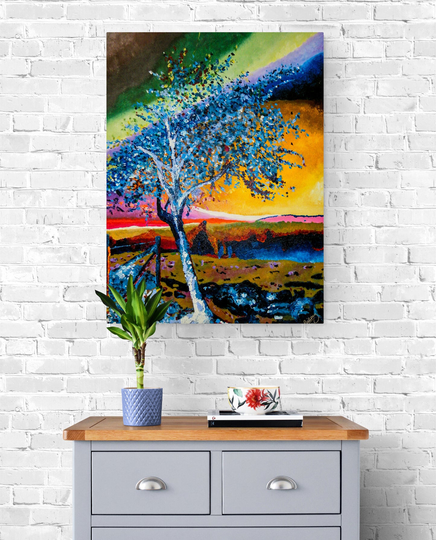 The Bank Field A2 Canvas Print